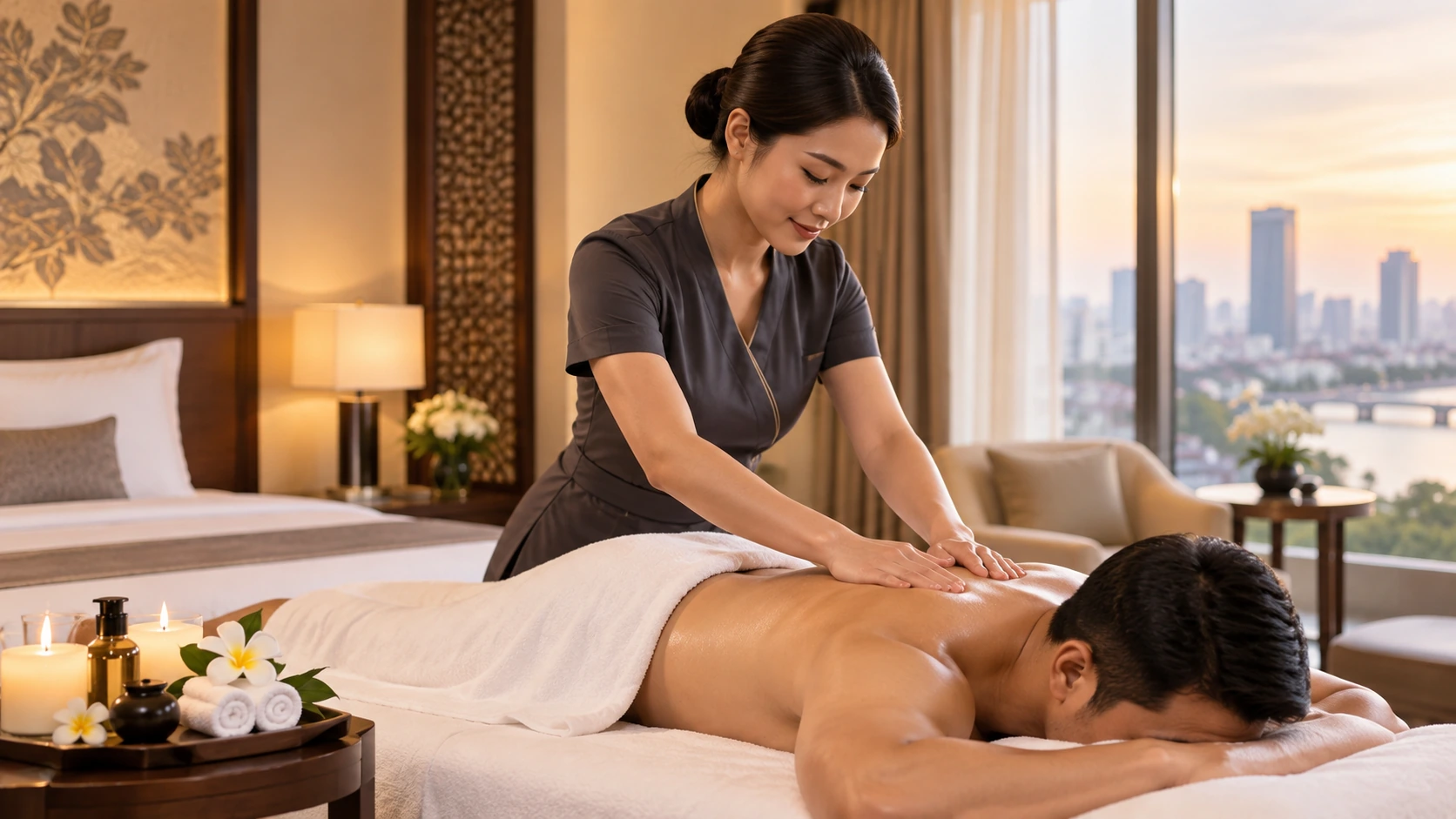 베트남 호텔 객실에서 진행되는 Massage At Home 출장 마사지
